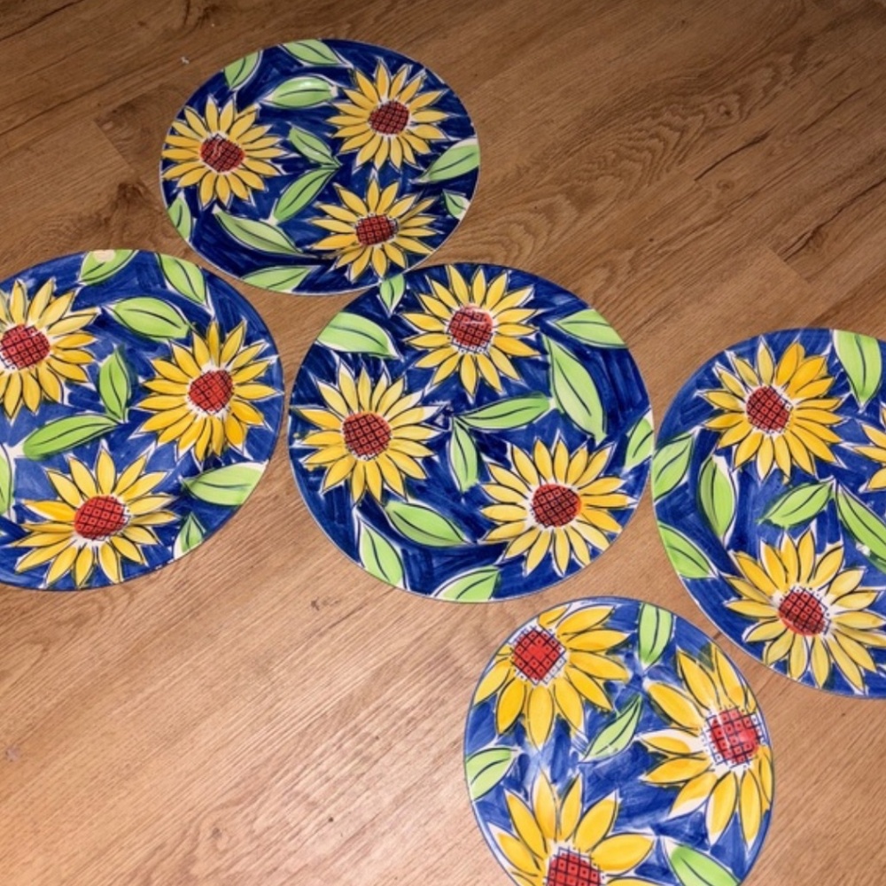5 Sango flower ceramic plates